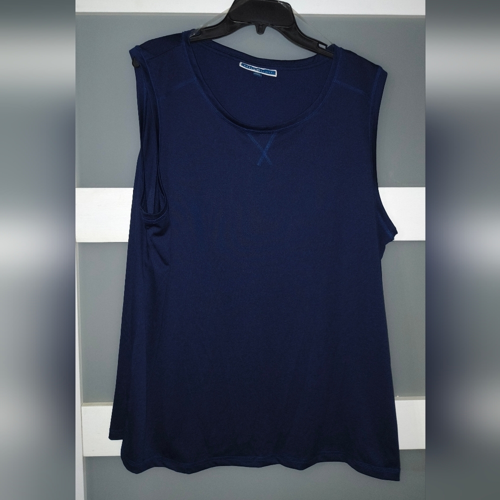 Karen Scott Dark Blue Sleeveless Muscle Tee